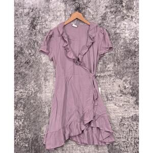 New Aritzia Dress Medium Womens Sunday Best Purple Ruffle Wrap